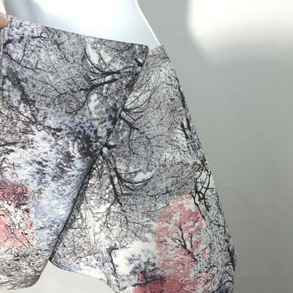 Michaela Faux Wrap Mini Skirt Tree Graphics Size S - Picture 3 of 8